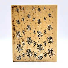 CASCADING ROSES WALLPAPER PSX Designs Rubber Stamp K3108 Montage Flower G999