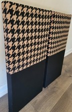 4 Sound Absorbing Acoustic Wall Panels Houndstooth TAN/ BLACK - SET of 4