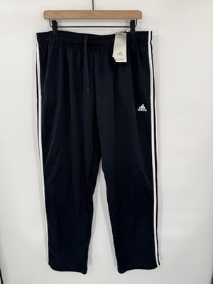 NEW Adidas Mens 3 Stripe Navy Track Pants Sweatpants Soccer Size XL