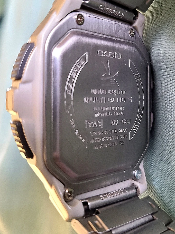 Casio WV55-J Digital Mens  Wristwatch Multi Feature waterproof Metal Strap - image 2 of 4