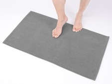 20x34 Inch Cool Grey 100 Cotton Bathroom Bath Rug Mats Non Slip Backing