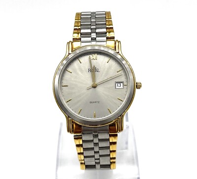 ROYAL Unisex Uhr, Quarz, Bicolor, neue Batterie, guter gepflegter