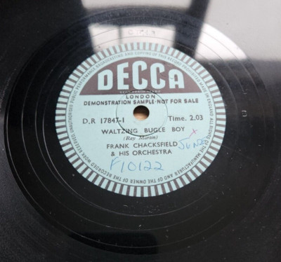RARE - Frank Chacksfield - Waltzing Bugle Boy - Decca Demonstration DR17847 - 78
