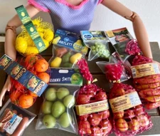 1:12 miniature lemon orange apple handmade clay garlic grape grocery ribeye meat