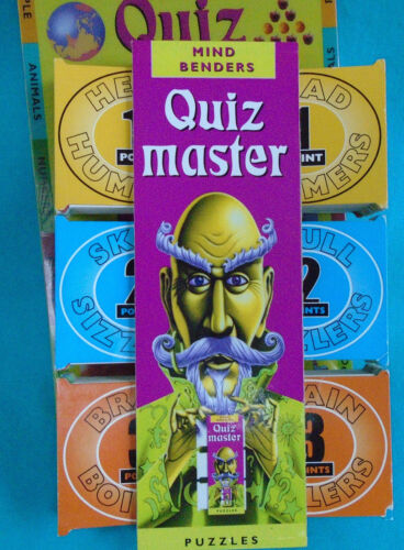 Mind Benders Quiz Master Question & Answer Puzzle Game, Ages 9+, © 2001 Big Fish - Afbeelding 1 van 6