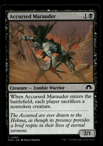 Accursed Marauder #80 MTG Modern Horizons 3 NM X1