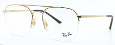 New RAY-BAN Aviator Style Rx-able Eyeglasses RB 6444 2500 53-18 140 Gold Frames