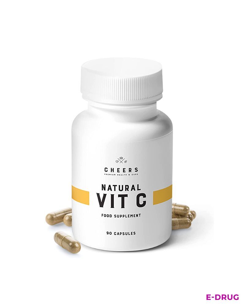 Natural Vitamin C High Dose 1000 mg 90 Capsules Acerola Extract