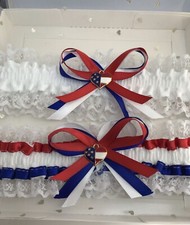 Stars  stripes Heart Flag Garter set.Red,white  blue july 4th Plus Sizes also