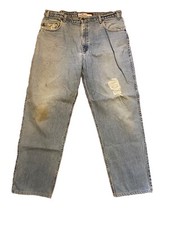 Vtg Levi's 545 Jeans Men 40x30 Blue Loose Fit Distressed Stained Grunge Cowboy