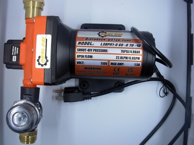 Fresh Water Pump 110V DC 6.0GPM 70PSI with Automatic Pressure Switch (New)