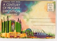 1933 Chicago World's Fair Official View Book Century of Progress Exposition VTG