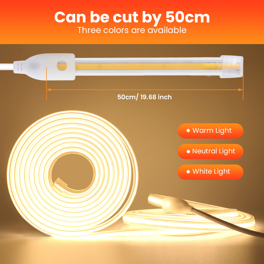 COB LED Streifen 220V 230V Leiste Band Stripe Lichterkette  