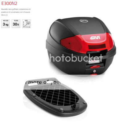 Givi E300N2 Top Case Kit 30L Universal Plate KYMCO Yup 50
