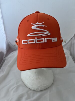 Cobra Pro Tour AMP Hat Golf Baseball New Medium Orange Cap