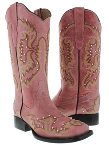 ladies pink cowboy boots