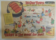Armour's Treat Ad: Treet For The Skating Party ! from 1945 Size: 11 x 15 inches