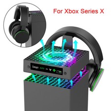 USB Cooling Fan with Headset Stand Holder For Xbox X Gaming Console Accessories