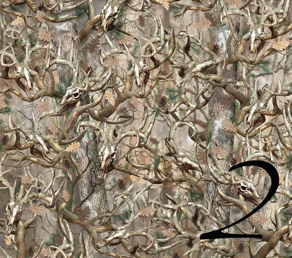 Panel basculante camuflaje gráfico Snow Buck calcomanía envoltura camión estriberas camuflaje Foto 3 de 4