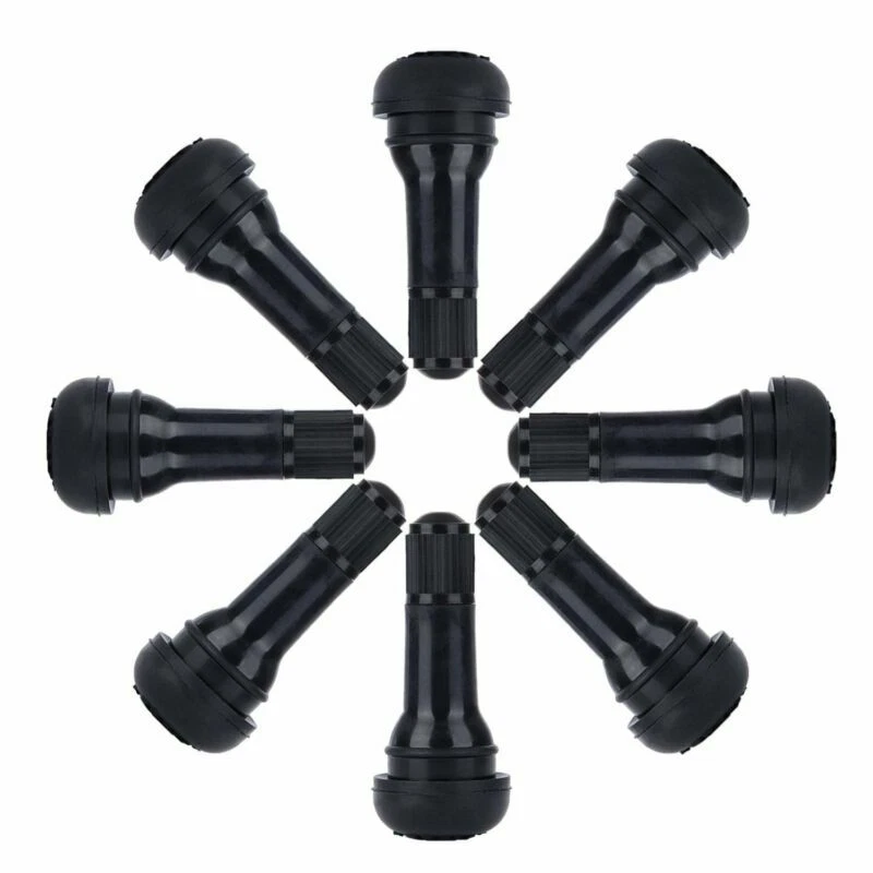 4Pcs Car Alloy Wheel Snap In Rubber Tubeless Tyre Air Valve Stem&Dust Caps Cover - Image 3 of 4