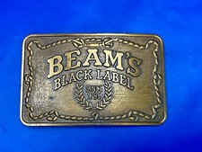  Beam's Black Label  Since 1795 Booze Collectable Whisky Belt Buckle