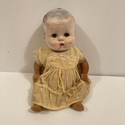BABY DOLL FROM THE 1960’s In Original Dress With Blinking Eyes