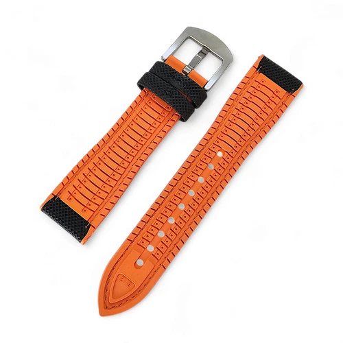 Elite Hybrid FKM Rubber Sailcloth Divers Watch Strap Band Two Piece 20 21 22 mm - Picture 30 of 94