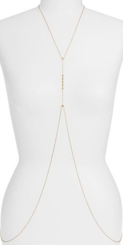 Gorjana Bali Body Chain 18K Gold Plated Y-Drop Multi-strand Necklace Fine