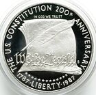 1987 S Constitution Proof Commemorative Silver Dollar w/ Box & Coa