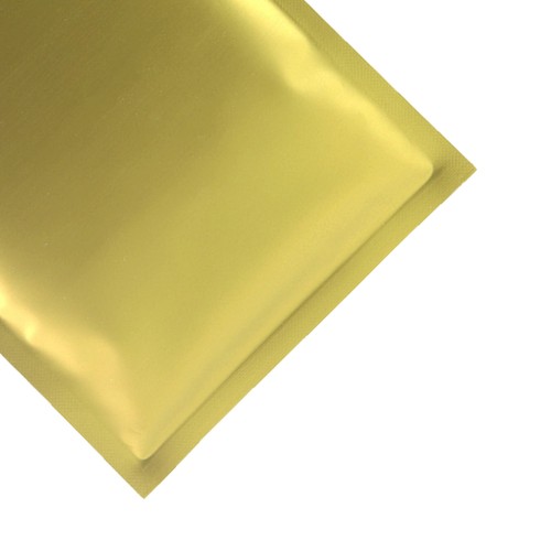 Bolsas resellables de papel de aluminio metálico de oro plano de Mylar bolsa a prueba de olores - Imagen 2 de 9