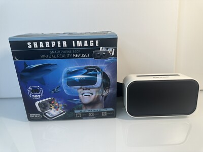 Sharper Image Virtual Reality Smartphone Viewer 360 Degree Headset VR BlackWhite