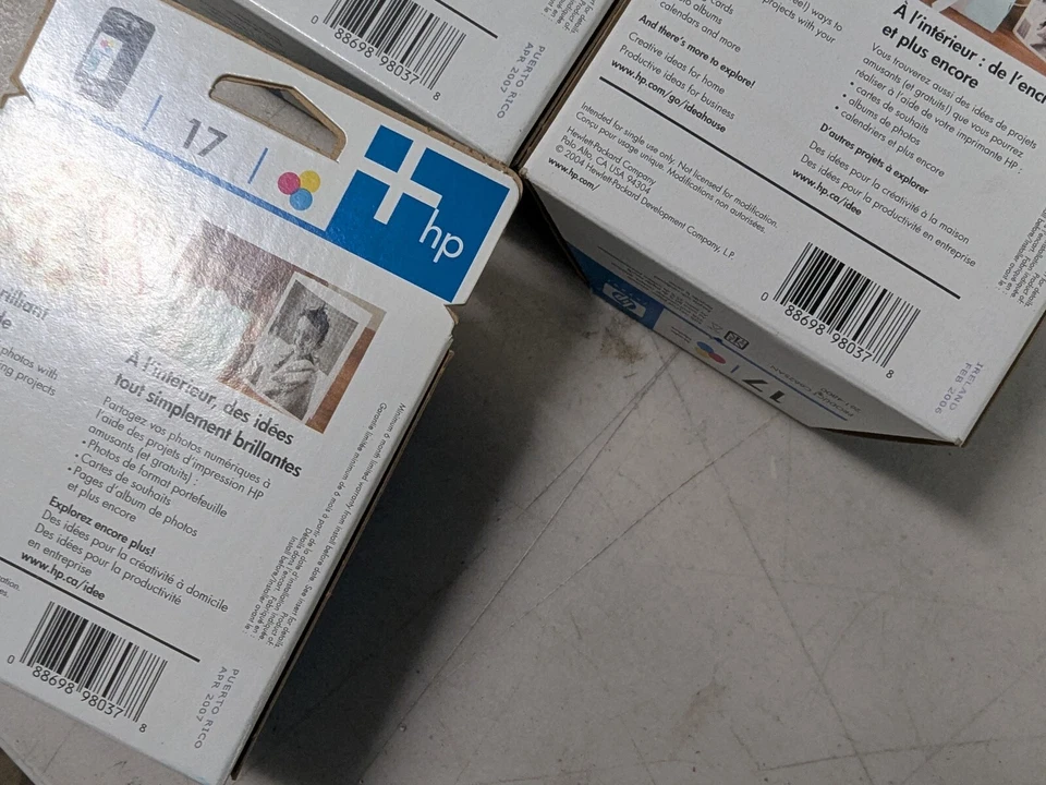 Lote de 5 Cartuchos de tinta HP 17 - Tri Color C6625AN Deskjet 825/840/841/842/843/845 Foto 3 de 3