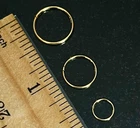 1pc Solid 14kt Gold Hinged Segment Ring Septum Nose Ring Helix Cartilage Clicker