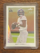 2021 Leaf Football Memories Silver Spectrum ARC Rookies Matt Corral Rookie 3/5