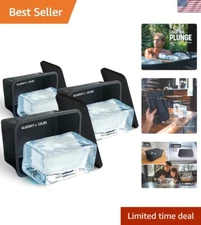 Elegant Black Silicone Ice Block Mold 3-Pack - Perfect for Parties & Coolers