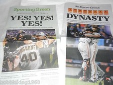  SF-GIANTS-DYNASTY-WORLD-SERIES-CHRONICLE-NEWSPAPER-10-30-2014  10/30
