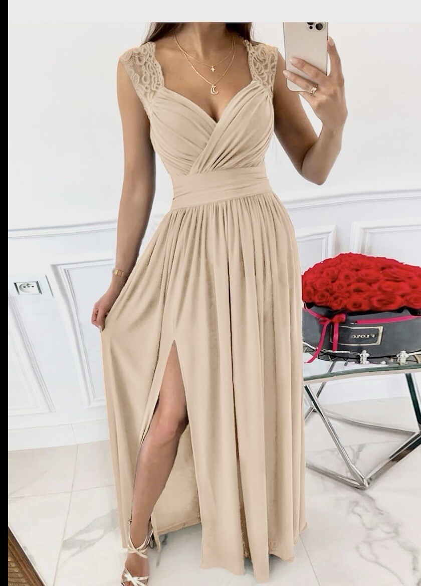 Women's Lace Evening Dress Strap Dress Ball Party Bridesmaid Cocktail Dress 