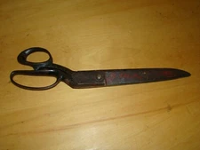 VINTAGE ANTIQUE STEEL INDUSTRIAL SHEARS 13" UNREADABLE IF MARKED
