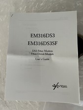 NBASE XYPLEX EM316DS3/EM316DS3SF DS3 FIBER MODEM FIBER DRIVER MODULE USERS GUIDE