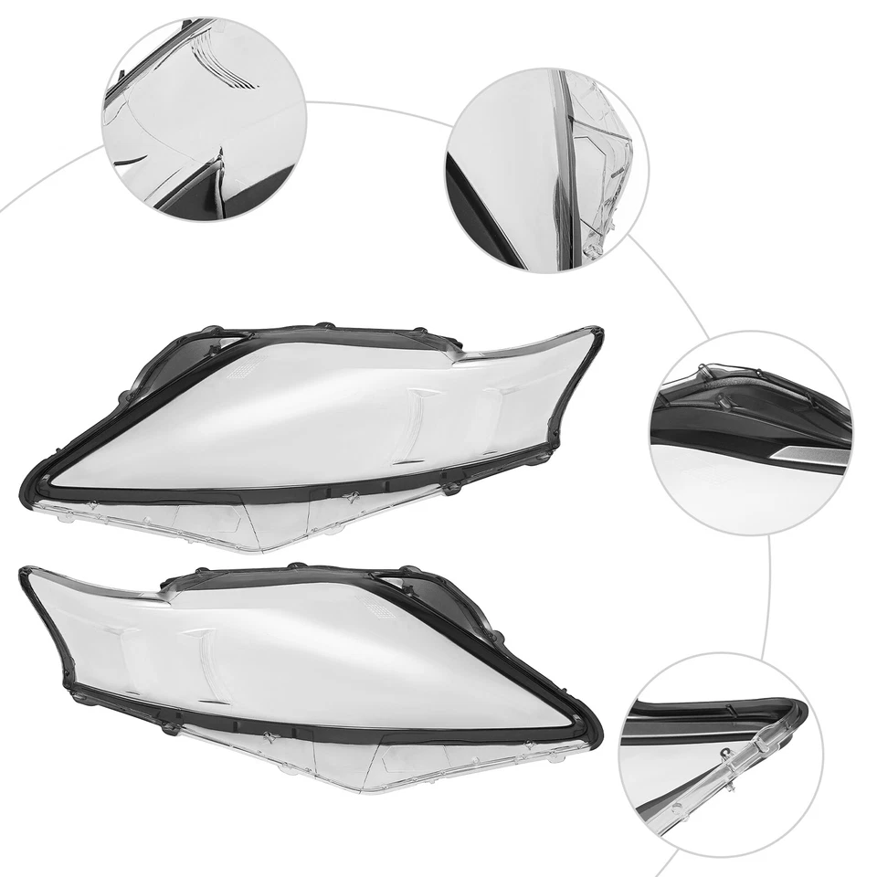 For 09-11 Lexus RX350 RX450h Headlight?Lens Cover Left and Right Headlamp?Covers Foto 4 de 4