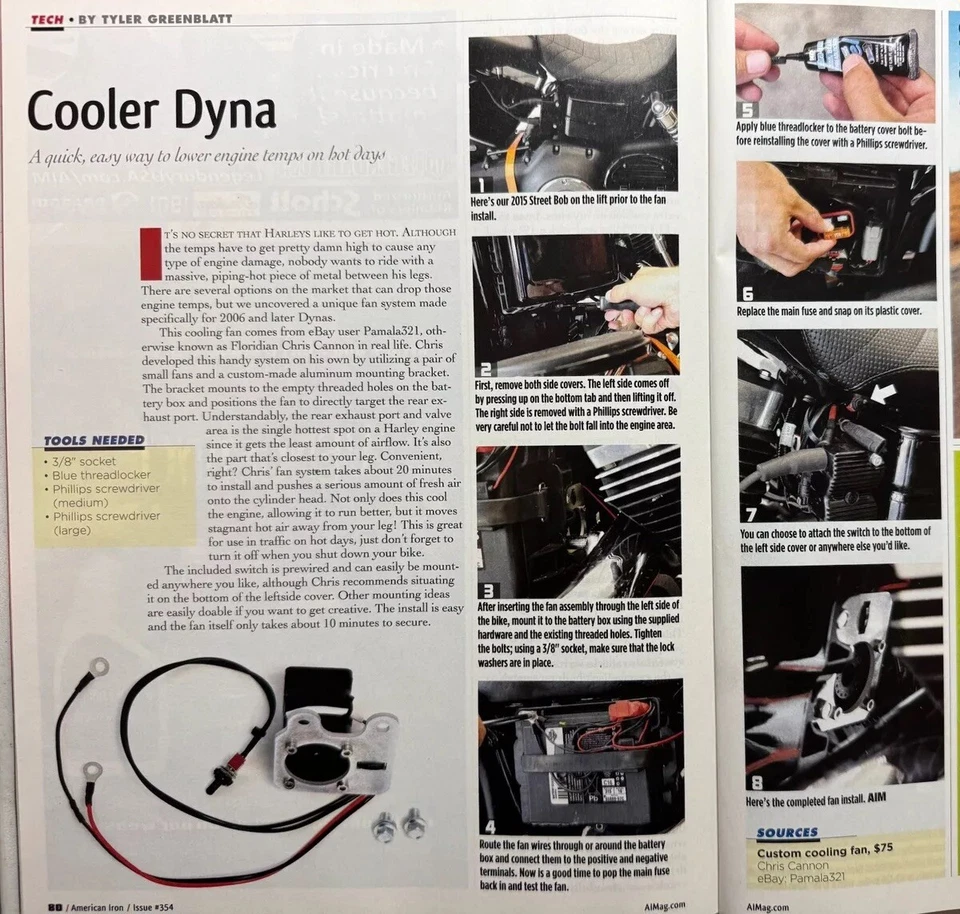 Ventilador de refrigeración para todas las motocicletas Harley Davidson Dyna modelo 2006 en adelante Foto 3 de 4