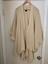 Sweater Original Large Cejon 5X  Beige 86" x 36"  Shawl Stole Scarf Wrap