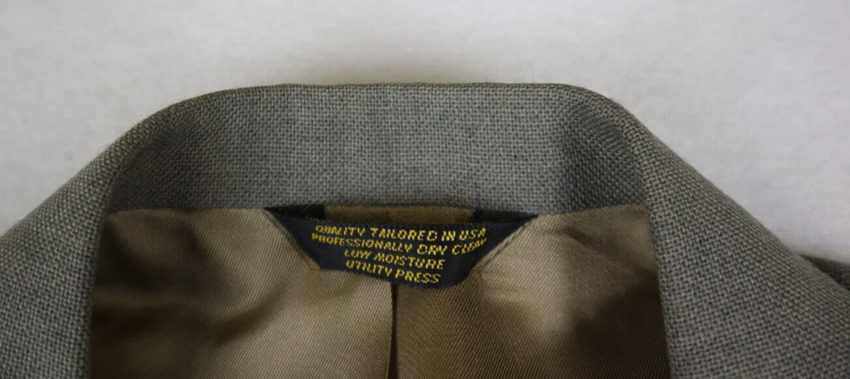 JOHN WEITZ BY PALM BEACH - JAQUETA BLAZER BEGE VINTAGE MASCULINA - TAMANHO 44R - - Imagem 4 de 4