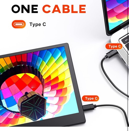 11.6 In Touchscreen 1366x768 mini HDMI Type C USB Portable Gaming Monitor Eyoyo - Picture 6 of 14