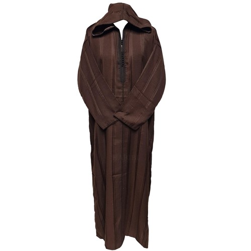 Robe Musulmane Rayée à Manches Courtes Pour Hommes, Thobe Jubba Du Moyen Orient Caftan Saoudien V