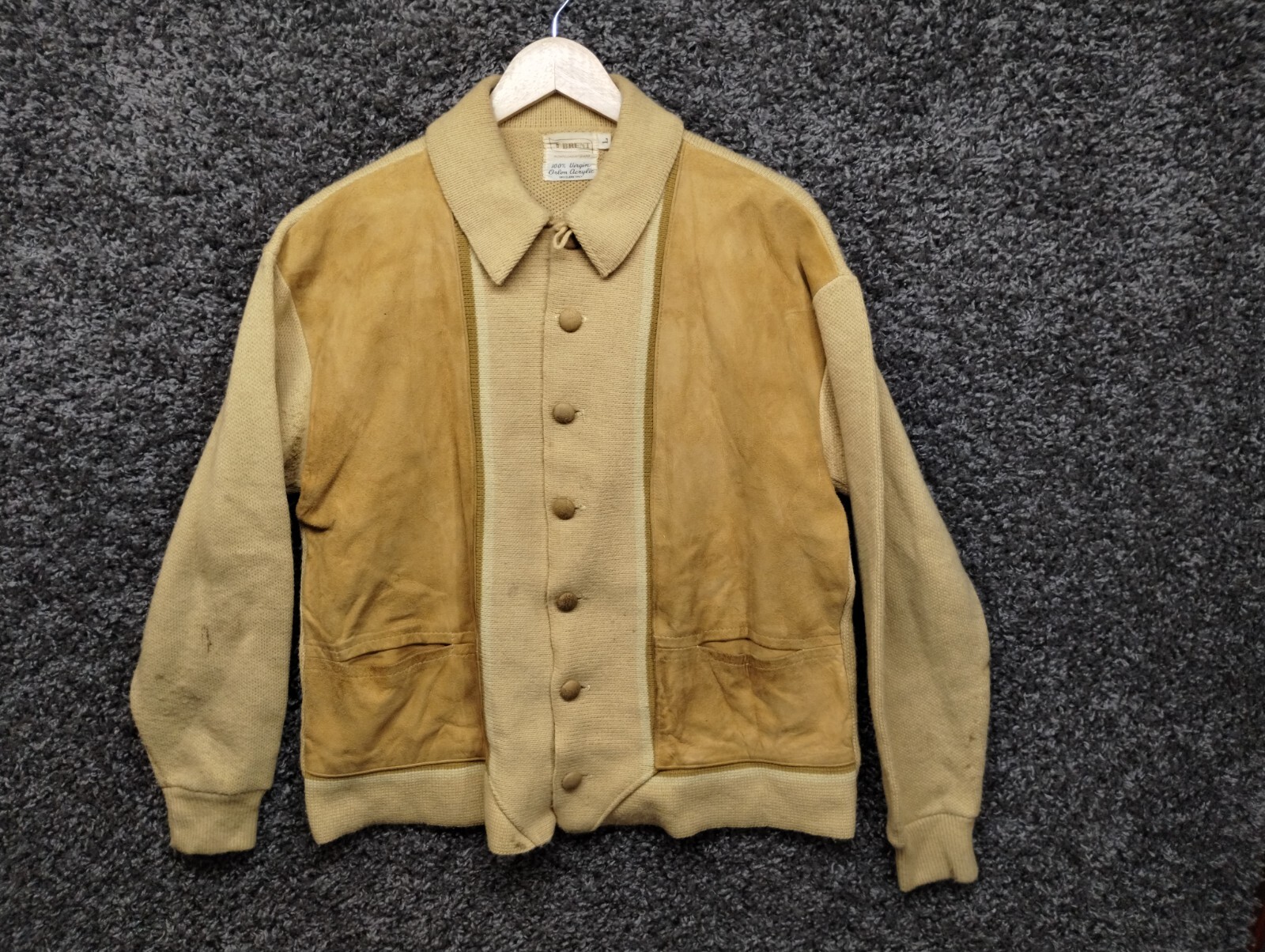 Vintage Brent Montgomery Ward Coatigan Men Lage Brown… - Gem