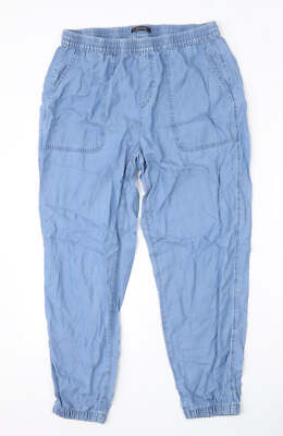 Dunnes Stores Herren Cargohose blau Lyocellmischung Größe M L26 in Regular