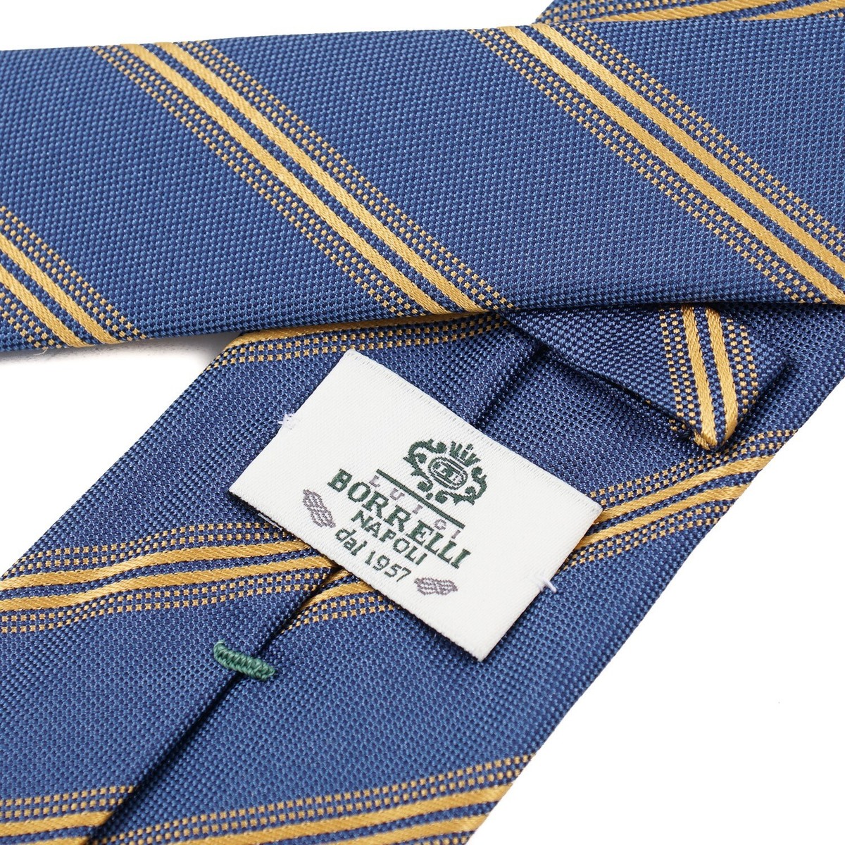 青紺 美品 BORRELLI Cotton knit tie Luigi Borrelli - Tie Deals