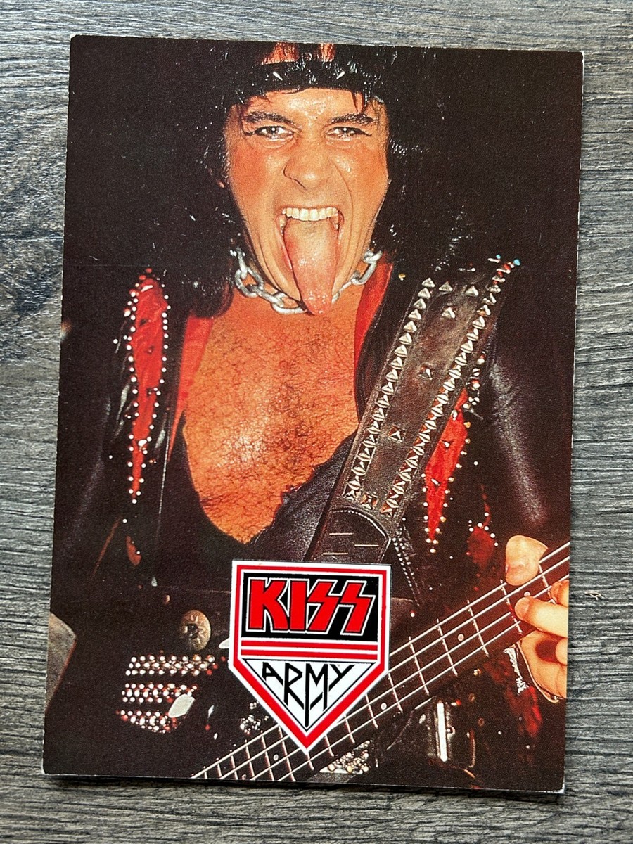 KISS POSTCARD Animalize Concert Tour Gene Simmons Kiss Army Logo