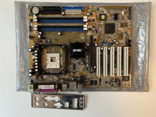 ASUS P4C800 socket 478 intel 875P Motherboard + I/O shield - Fully tested